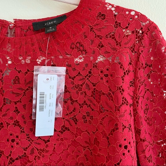 ✨NWT✨ JCREW Lace Top with Tulle Ruffle - Size Small - Picture 5 of 6